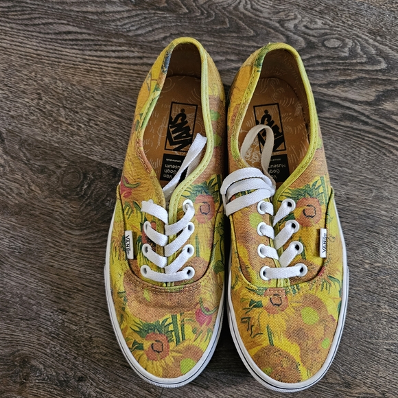 (Vincent Van Gogh)Vans Sunflower Yellow Floral Shoes - Picture 1 of 2